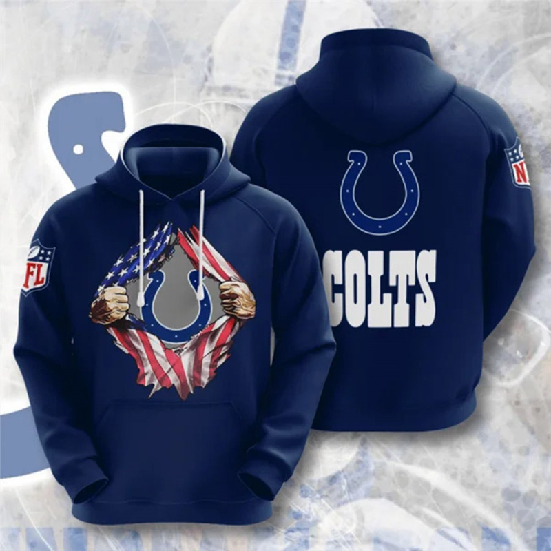 Men's Indianapolis Colts Blue NFL 3D Trending T-Shirt Hoodie Men's Indianapolis Colts Blue NFL 3D Trending T-Shirt Hoodie
